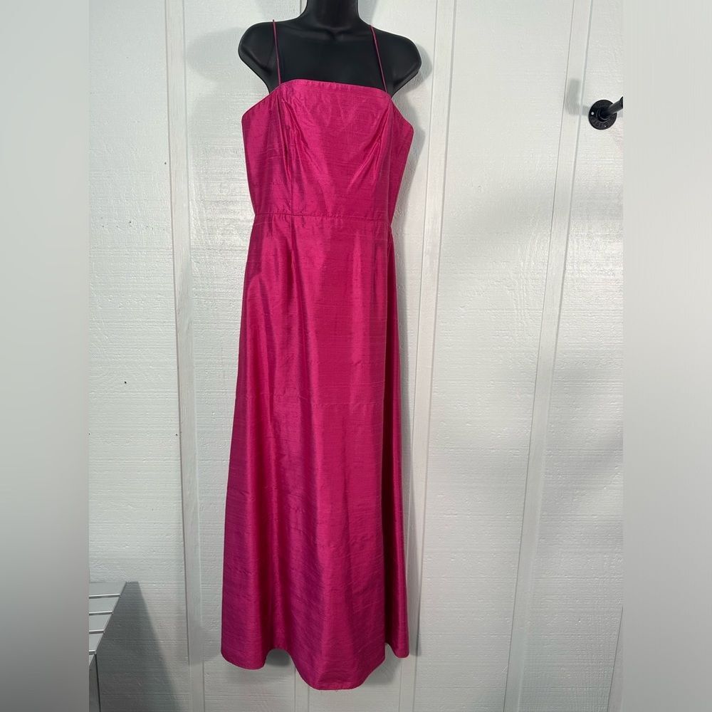 Watters and Watters Hot Pink Spaghetti Strap Dress EUC No Size